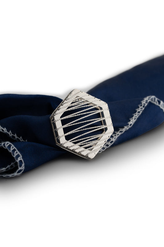 Wire Hexagon Brooch by Mazuma Designs — brooch