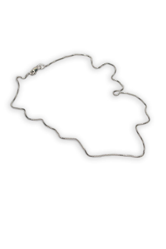 Box Chain Necklace – fine silver box link chain necklace