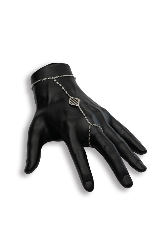 Mesh Point Hand Chain by Mazuma Designs — adjustable hand chain