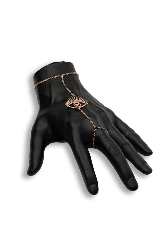 All Seeing Hand Chain by Mazuma Designs — adjustable hand chain